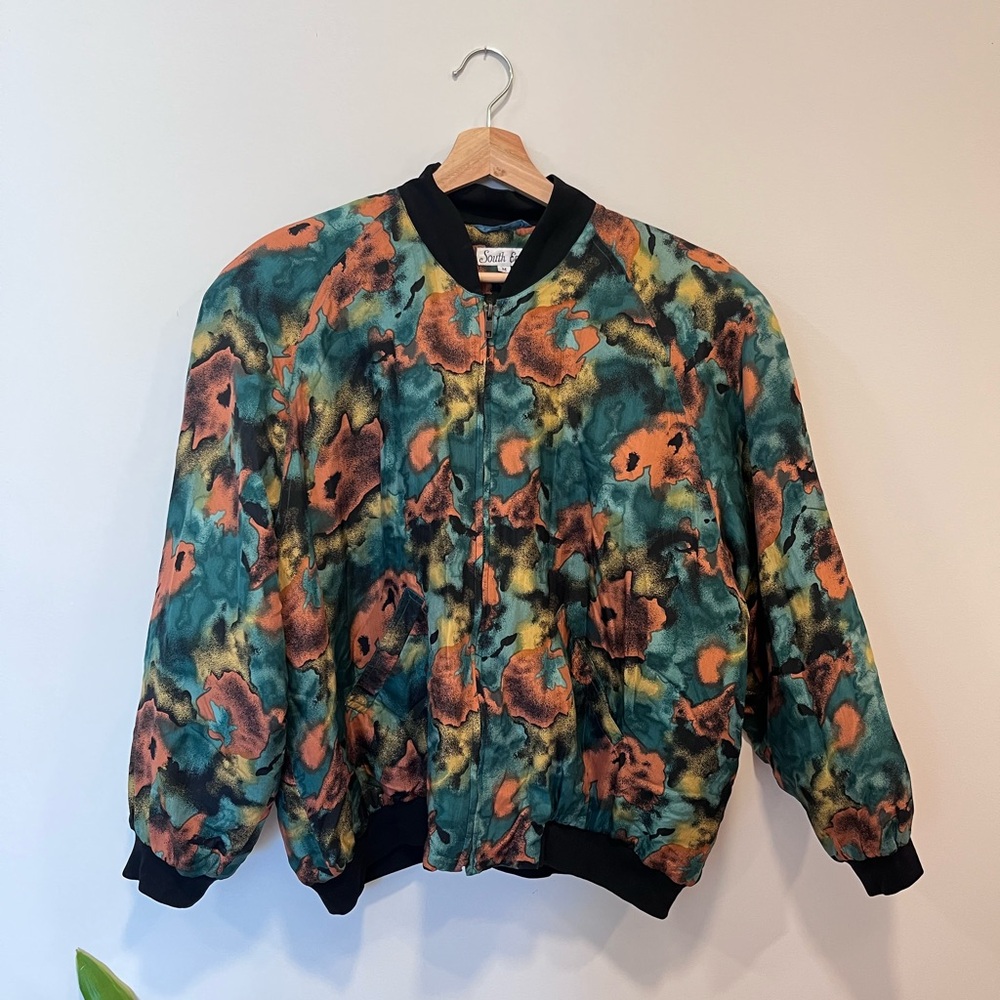 South East colorful vintage 90s bomber jacket